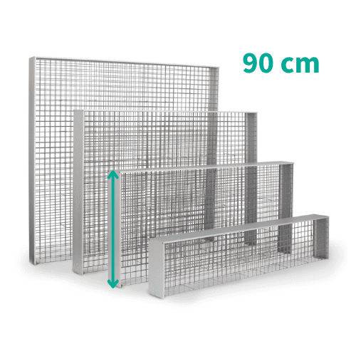 Smalle steenkorf kopen voor oprit, ECCOfence ALUbox is 16,5 cm breed en 90 cm hoog - Jatu.be webshop steenkorven, breukstenen en sierkeien