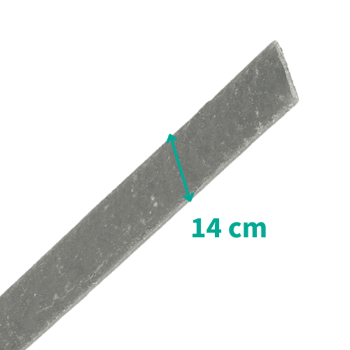 Ecolat kopen, recht stuk van 2 m op 14 cm (dikte 1 cm) - Jatu.be webshop tuin- en bodemproducten