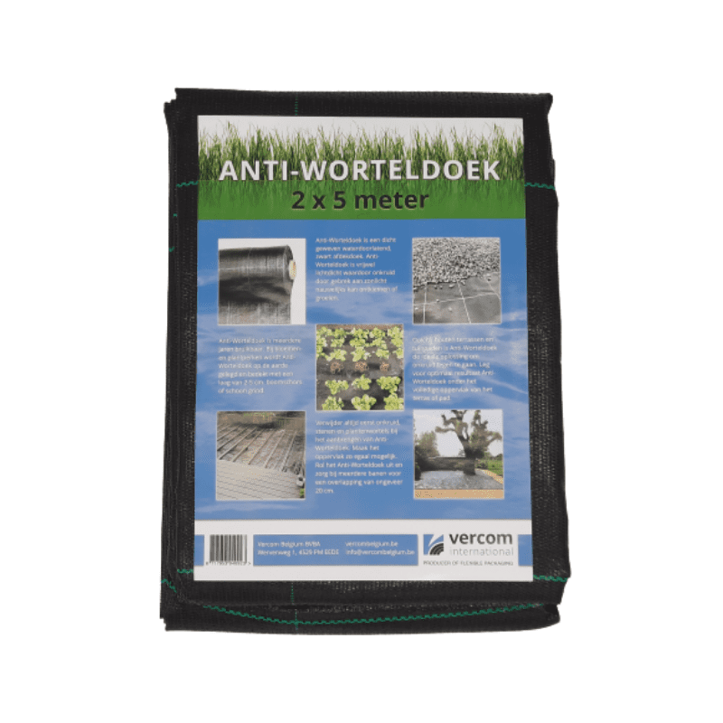 Anti-worteldoek kopen 10 m², afmeting 2 op 5 m - Jatu.be webshop voor tuin- en bodemproducten