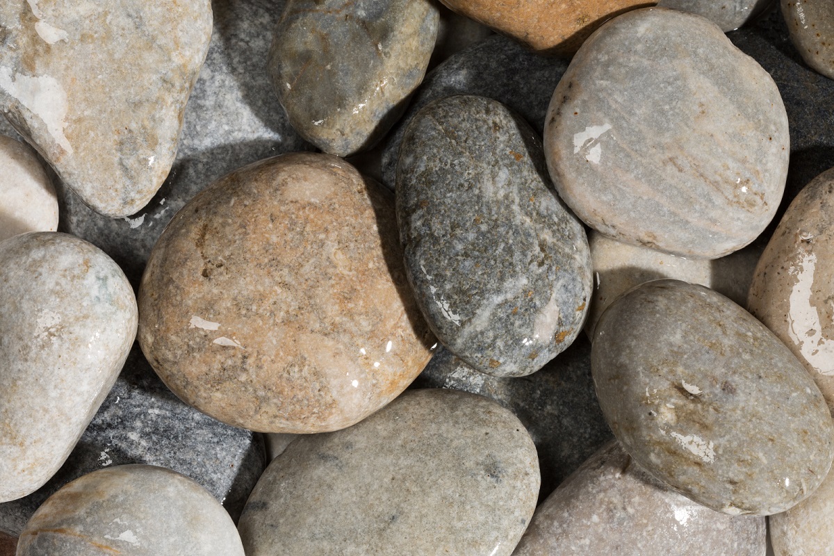 Beach Pebbles kopen, Flat Gray 50 tot 100 mm - detail product nat- Jatu.be grindwebshop