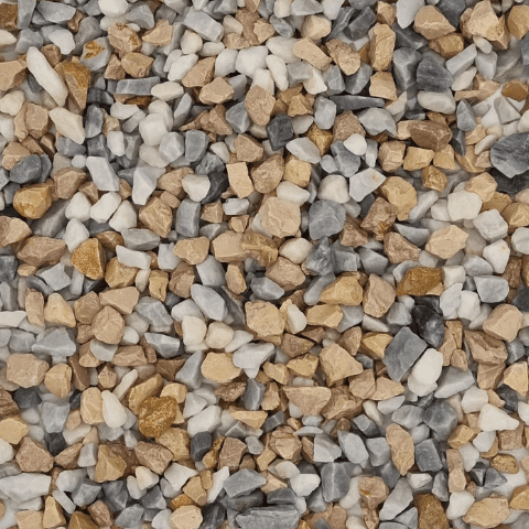Serenity Mix siergrind kopen, harmonieuze mengeling grindsoorten met zachte kleuren - Detail product nat - Jatu grindwebshop
