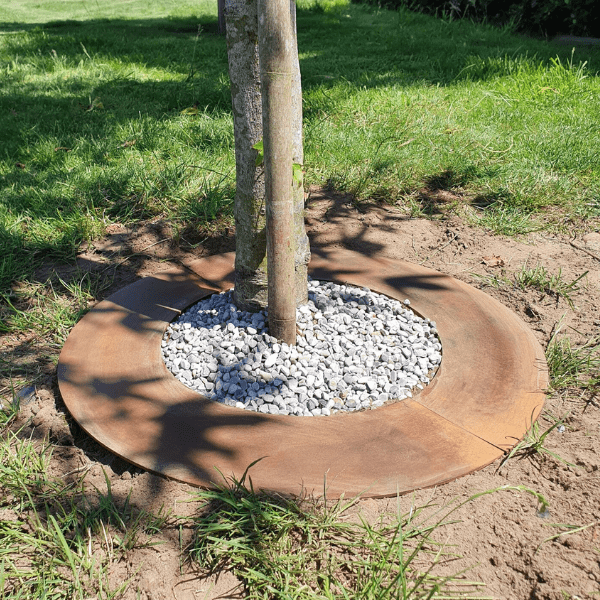 Bomen aanplanten met Cortenstaal afwerking, ECCO Tree Border - Realisaties Jatu.be